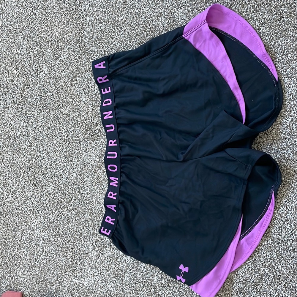Purple and black under armer shorts barely worn
